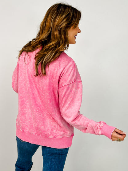 Holly Jolly Long Sleeve Solid Knit Top
