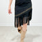 SUEDE FRINGE SKIRT WITH STUDS