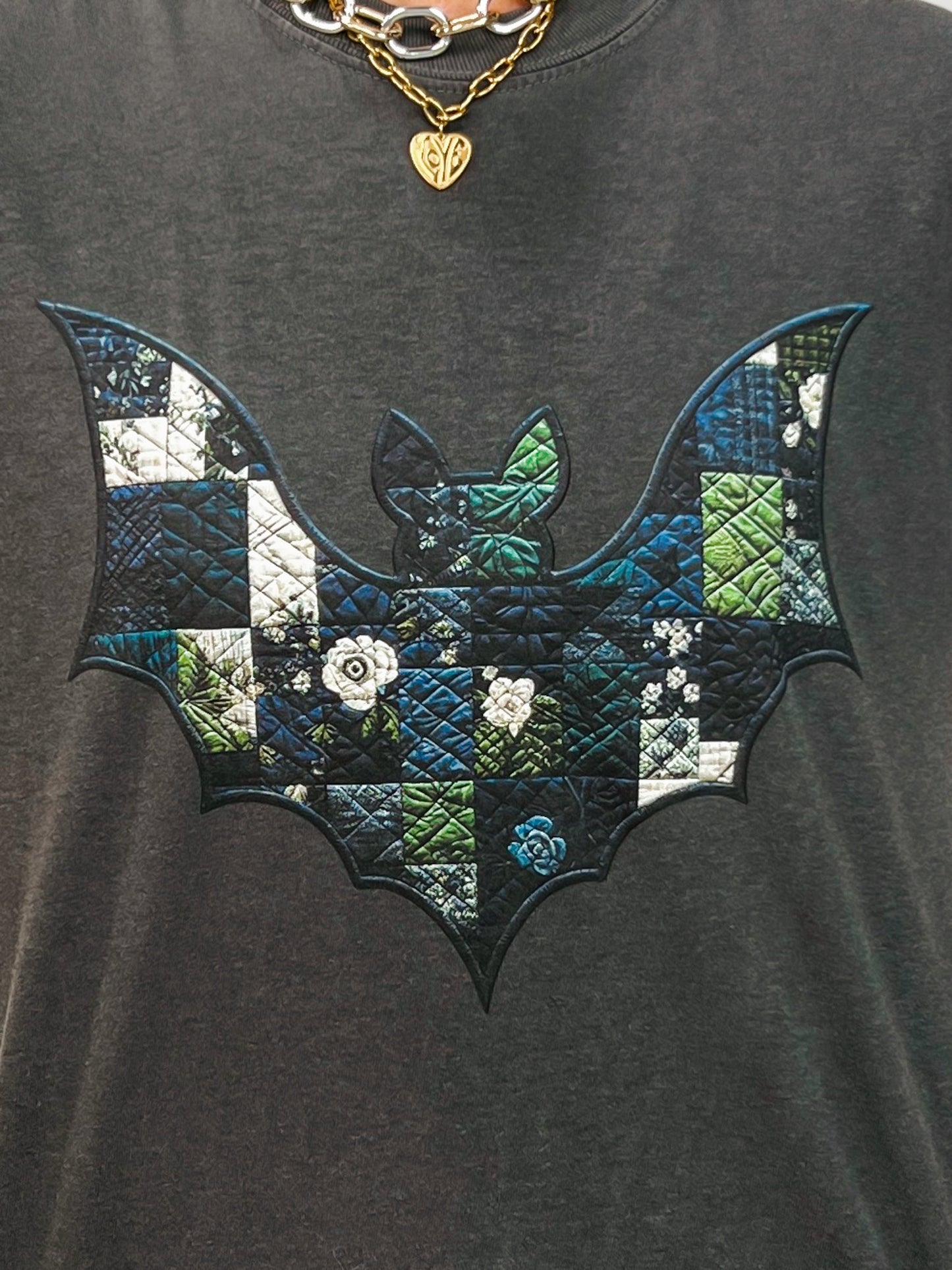 Patchwork Bat Graphic Tee