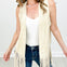 SUEDE VEST WITH STUDDED FRINGE