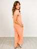 Sleeveless Solid Knit Half Button Jumpsuit