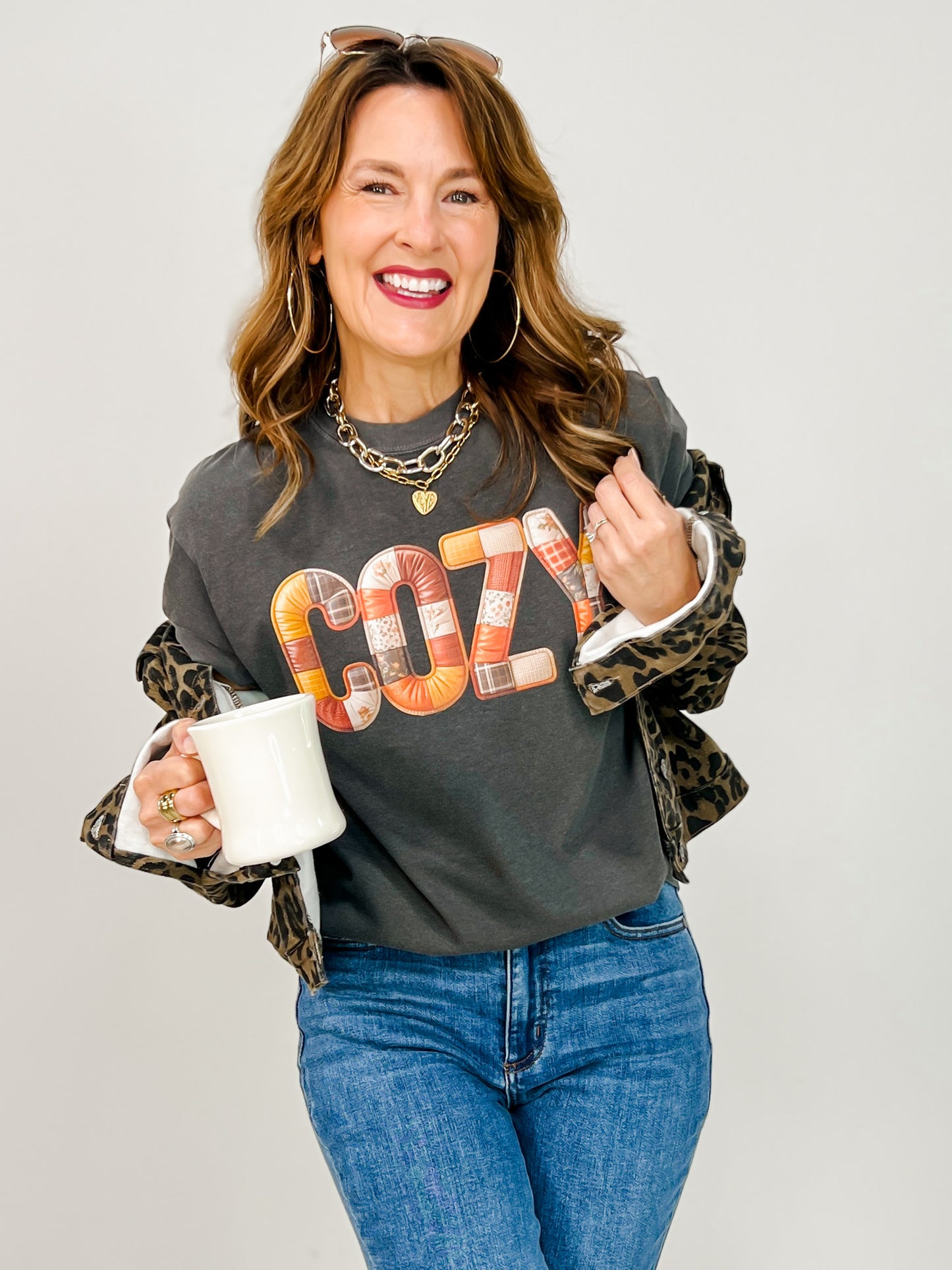 Quilted Cozy Graphic Tee