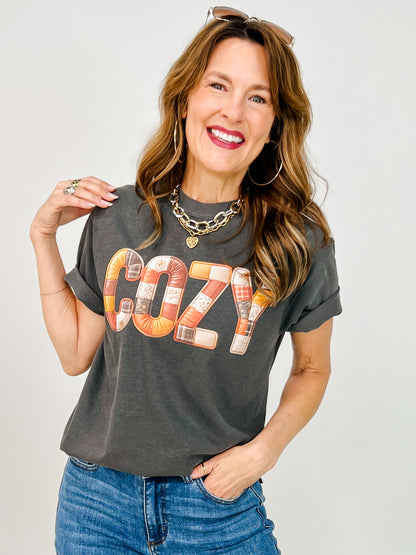 Quilted Cozy Graphic Tee