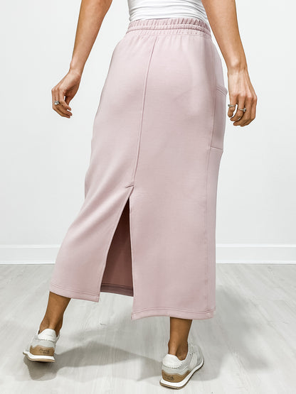 Modal Scuba Long Skirt with Drawstring Waist GRP A