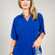 Flared Sleeve Lizzy Breeze Top with Mandarin Collar in Royal Blue