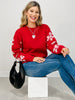 Christmas Sweater Top With Fluffy Sleeves