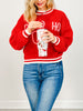 Ho Ho Ho Crew Neck Knit Pullover Sweater