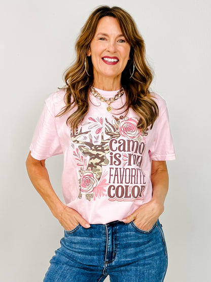 Camo Is My Favorite Color Graphic Tee