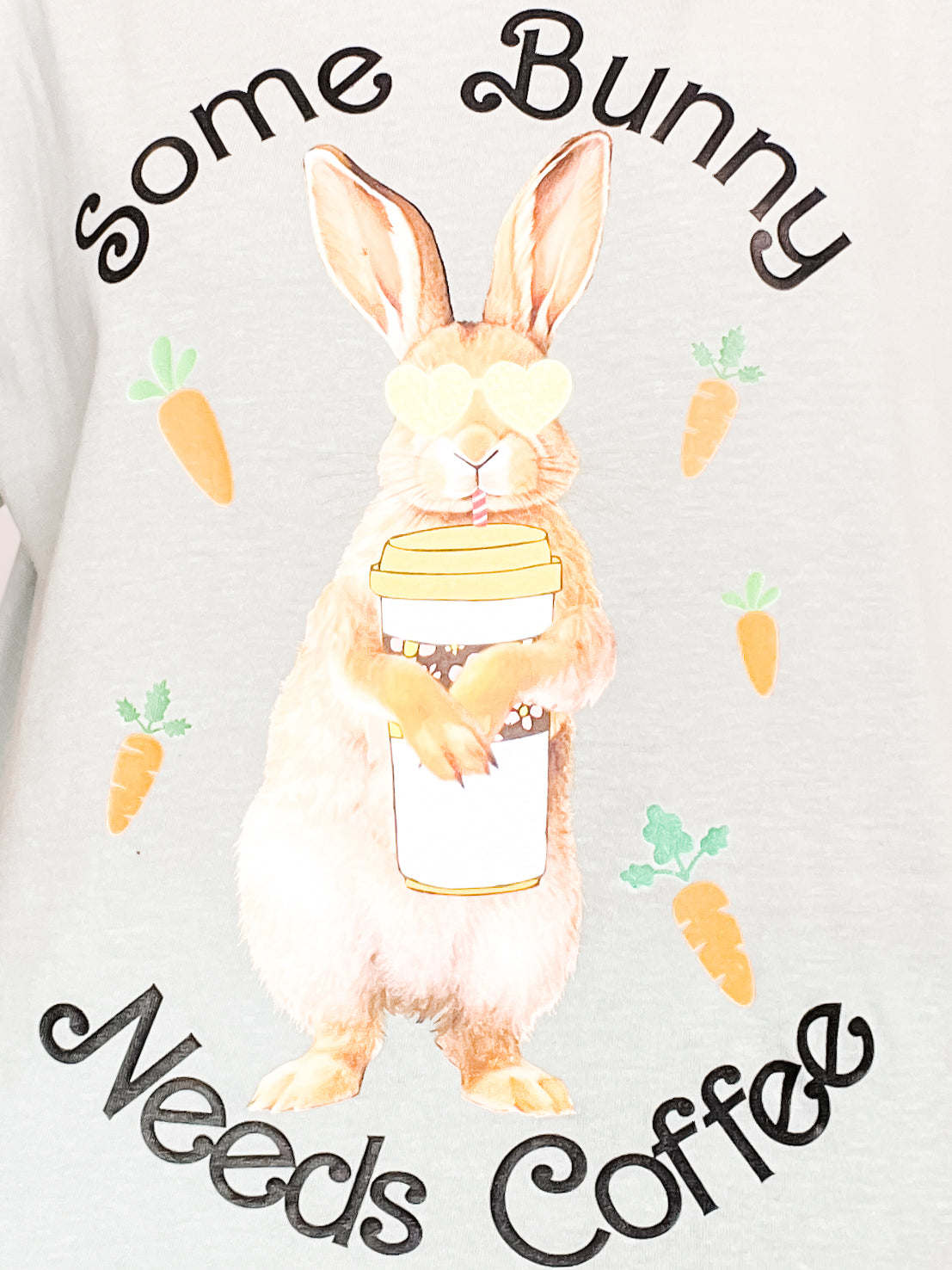 Some Bunny Needs Coffee Gold Foil Graphic Tee