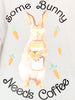 Some Bunny Needs Coffee Gold Foil Graphic Tee