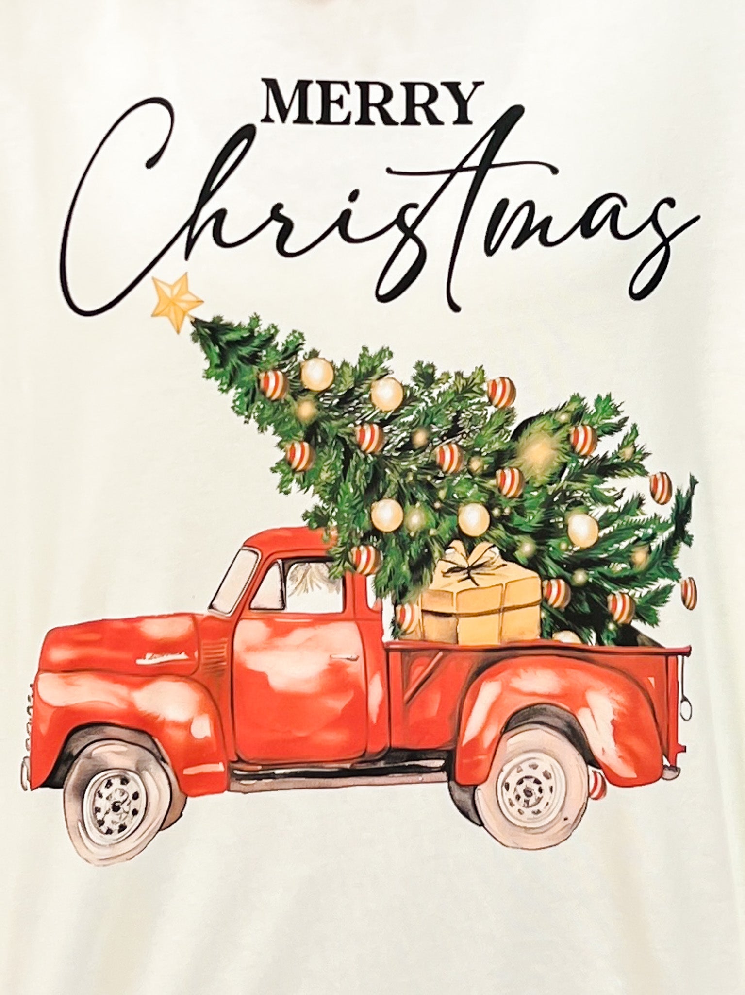 Sweatshirt with Christmas Graphic