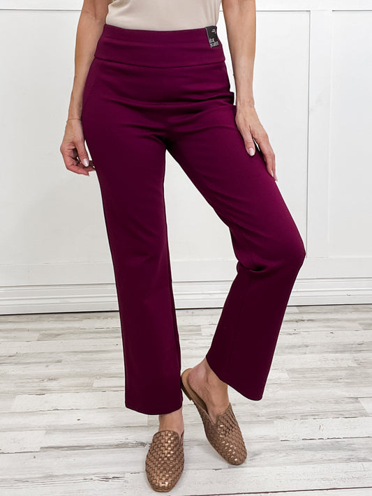 Magic Slim Straight Pants in WINE