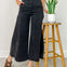 Black Wide Leg Cropped Pants