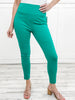 Magic High Waisted Double Knit Skinny Pants in KELLY GREEN