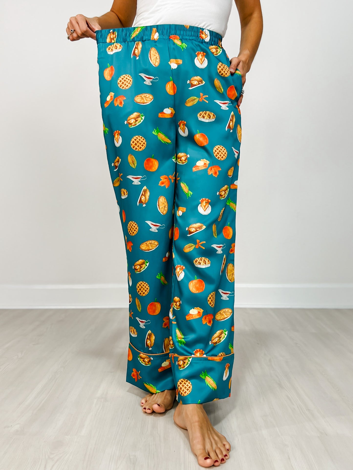 Thanksgiving Dinner Printed Pajama Pants