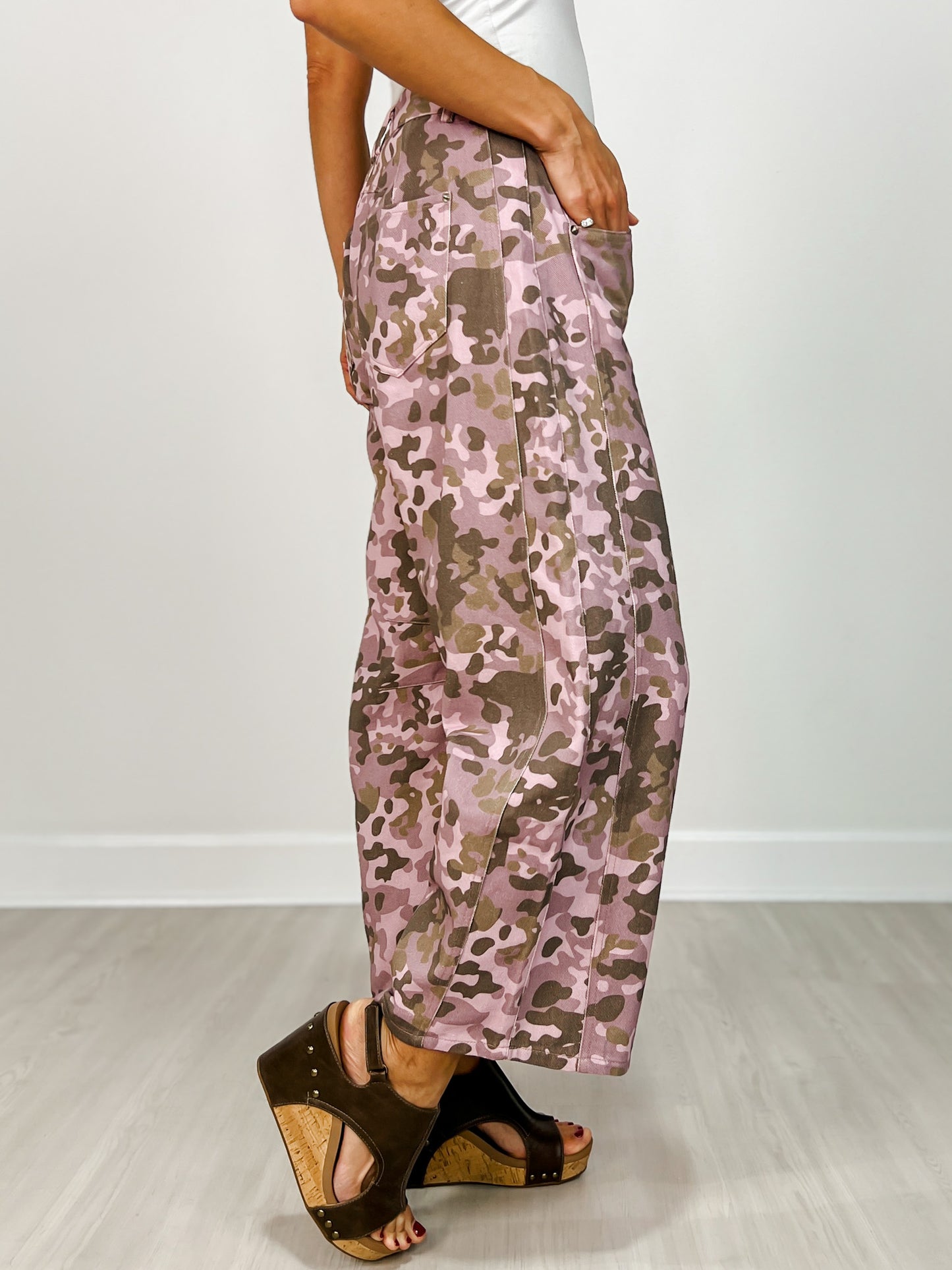 Soft Washed Camo Barrel Pants