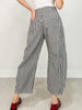 Mineral Wash Striped Barrel Leg Jeans