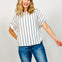Striped Short Sleeve Round Neck Top