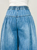 Stone Washed Cropped Denim Culottes