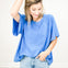 Oversized Cotton Slub Short Sleeve Top GRP B