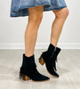 Arisa Fringe Western Boots in BLACK