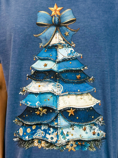 Denim Tree Graphic Tee