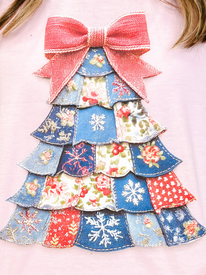 Stitched Christmas Tree Graphic Tee