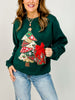Patchwork Christmas Tree Graphic Sweatshirt