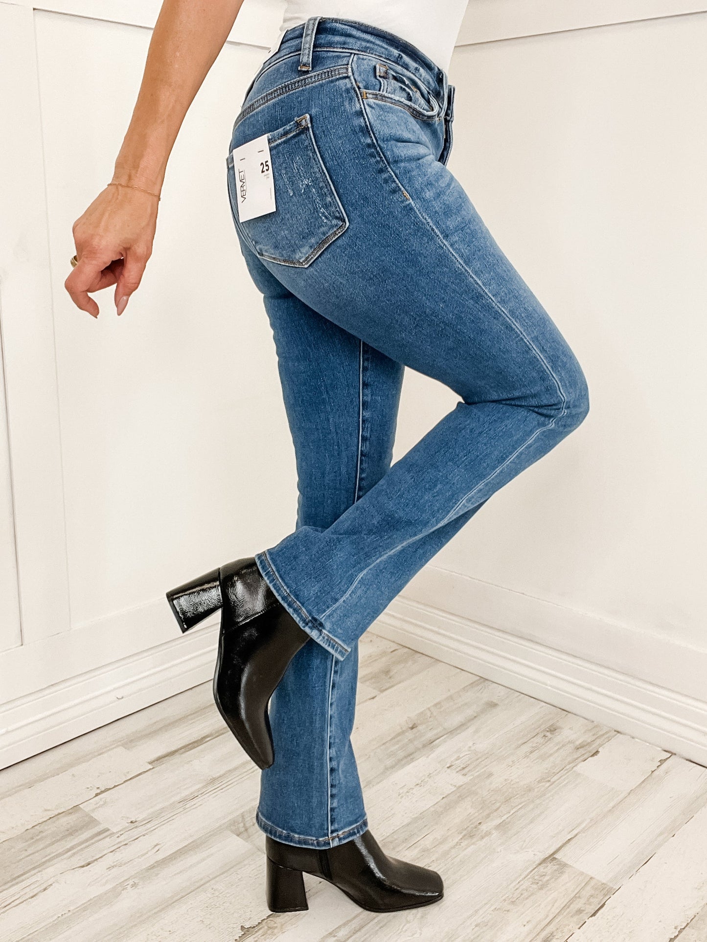 Vervet Shining High Rise Bootcut Jeans - SET A