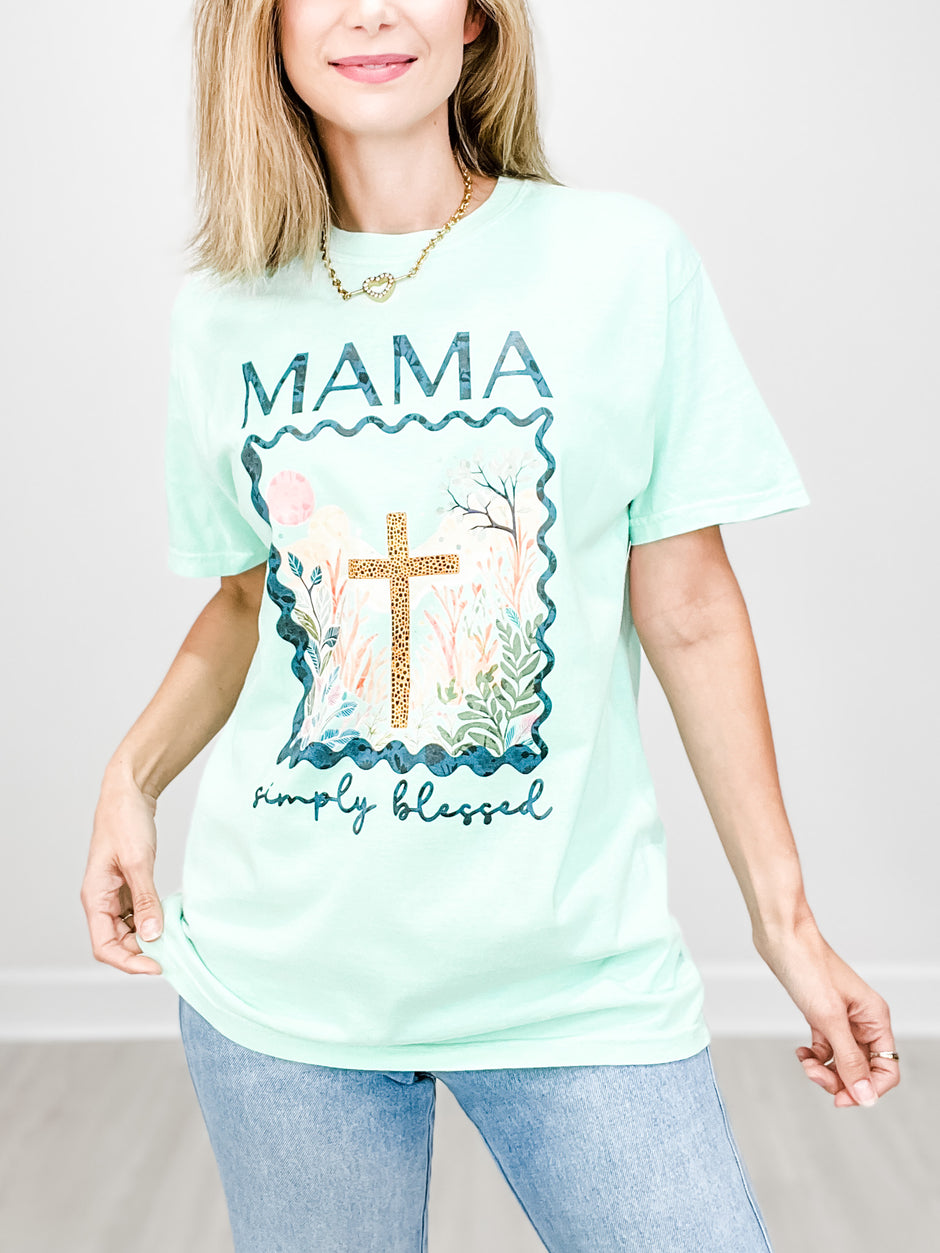 Mama Simply Blessed Graphic Tee