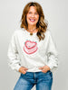 Heart Cake Embroidery Pearl Terry Top