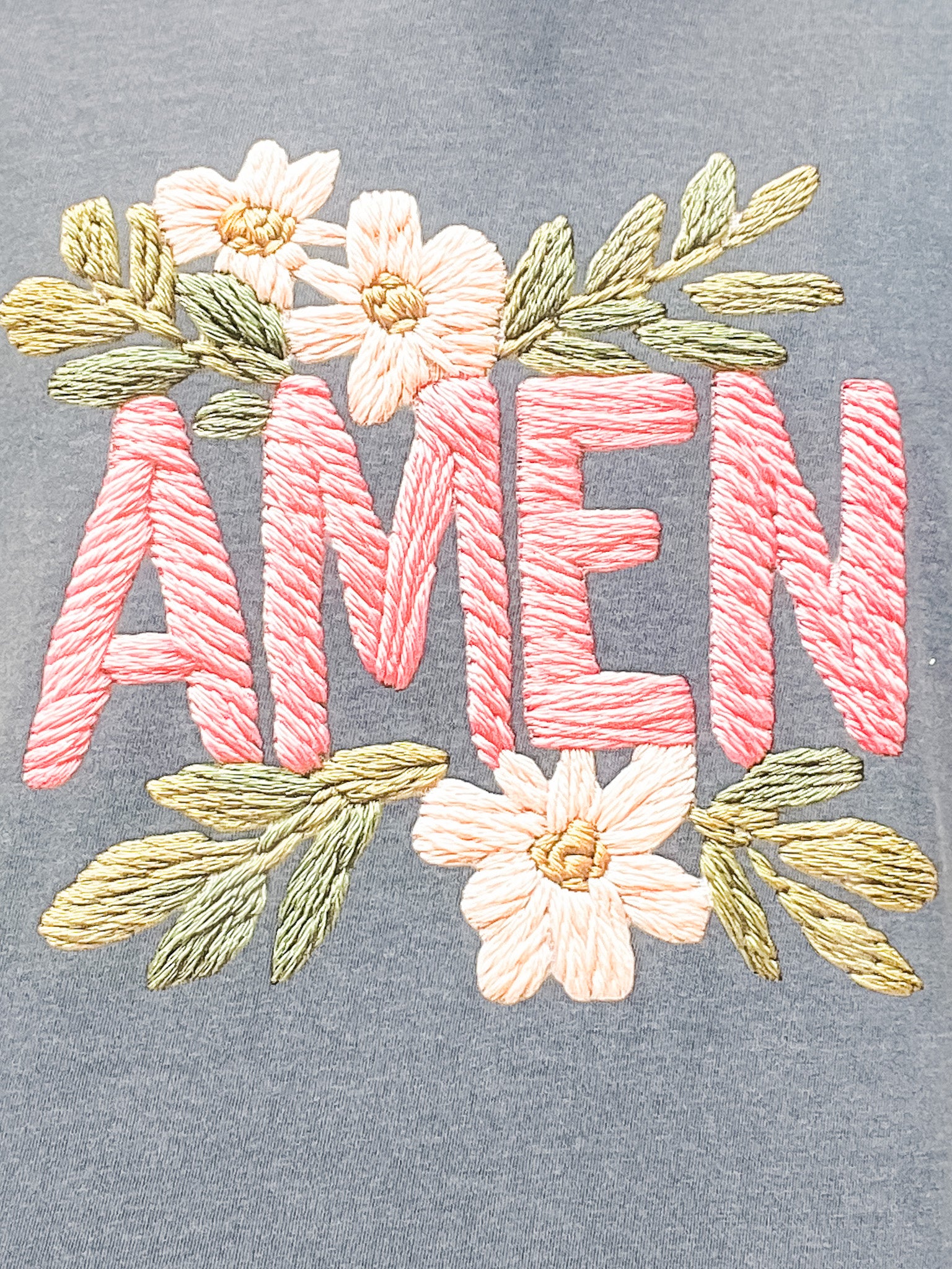 Amen Printed Embroidery Graphic Tee