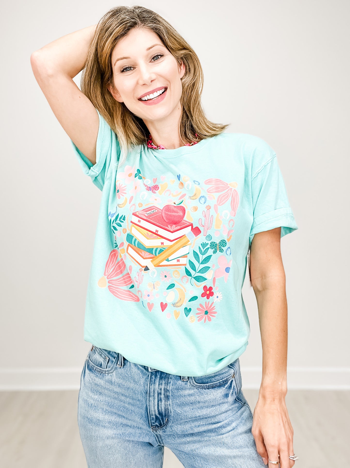 Boho Floral Teacher Graphic Tee
