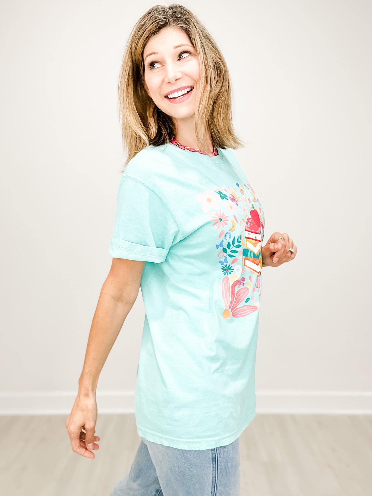 Boho Floral Teacher Graphic Tee