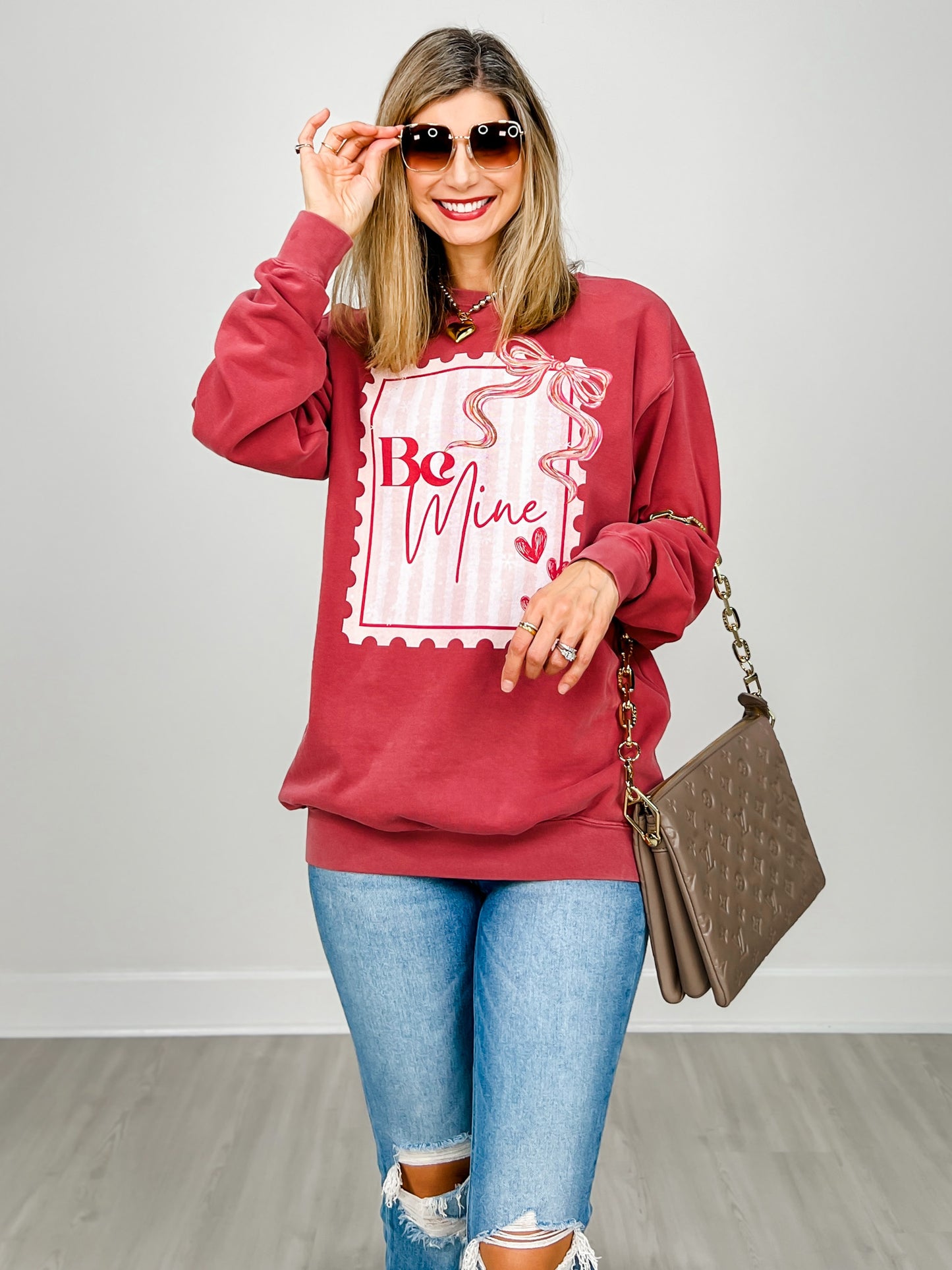 Be Mine Postage Stamp Sweatshirt