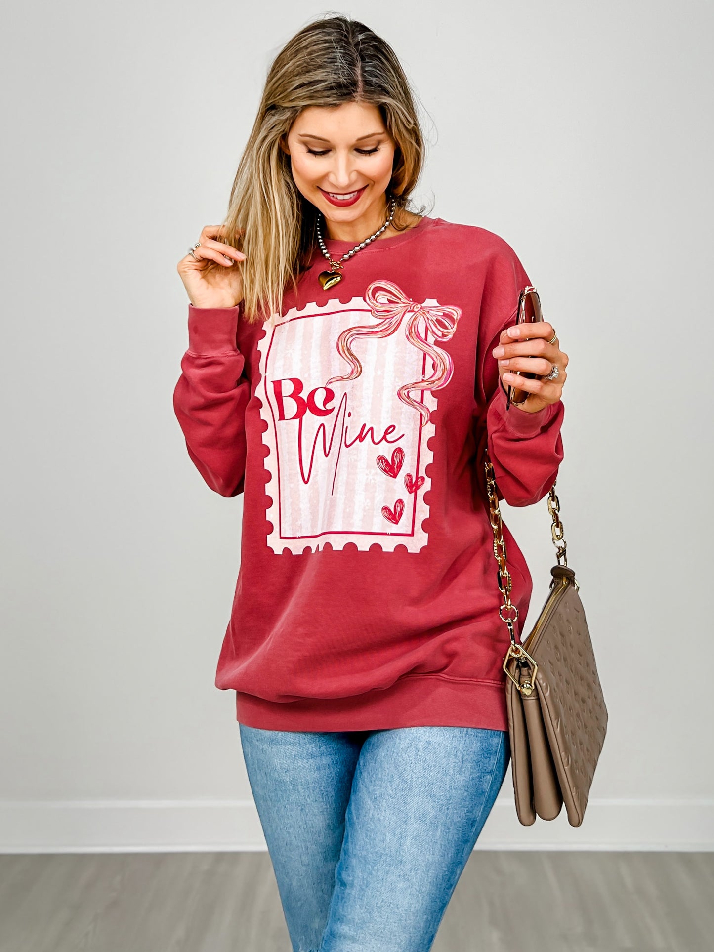 Be Mine Postage Stamp Sweatshirt