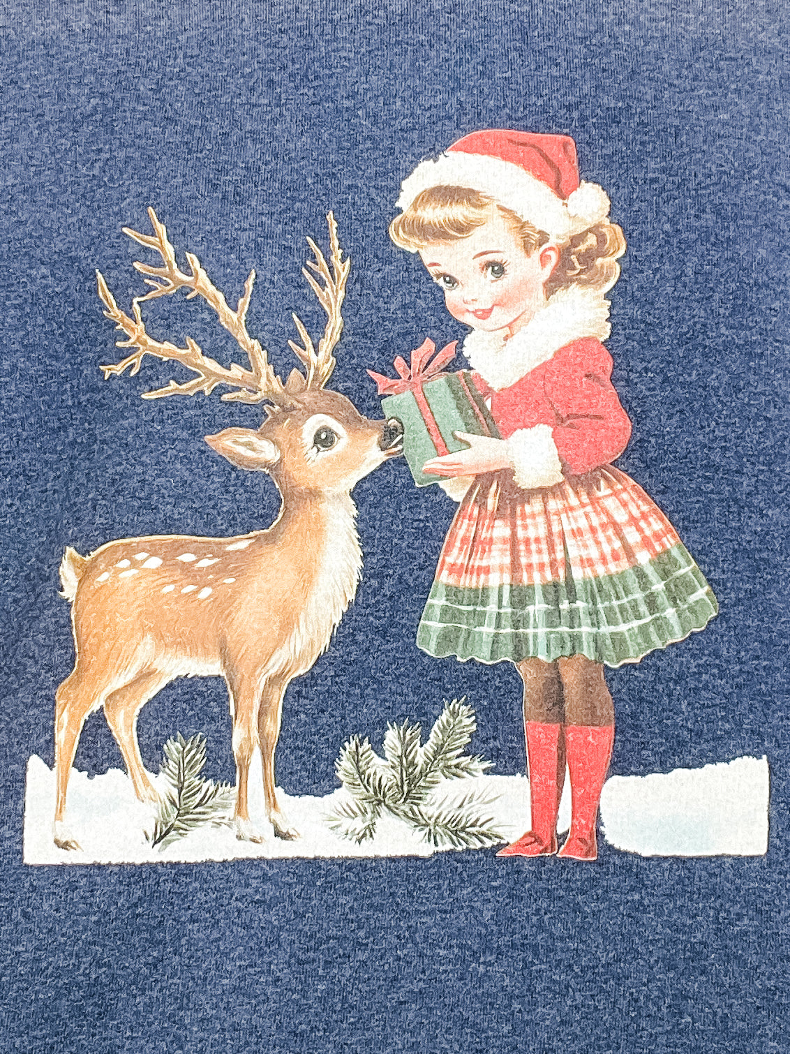 A Vintage Christmas Graphic Top