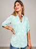 3/4 Sleeve Top with Split Neckline