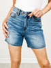 Judy Blue BRYLEE Two Button Mid Length Dad Jean Shorts