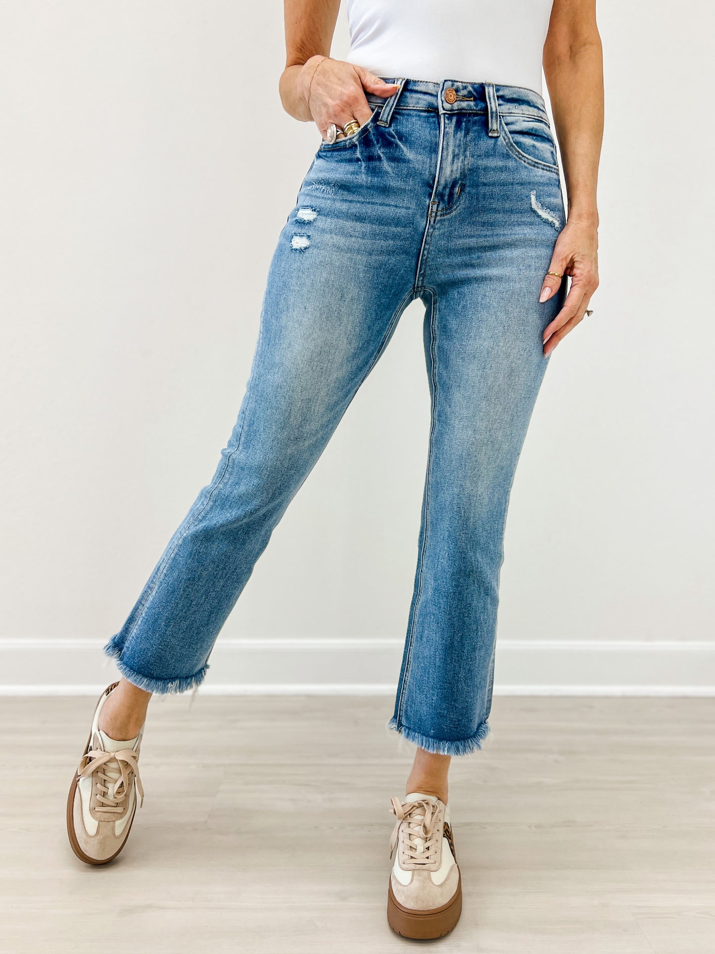 Vervet Downtown Darling High-Rise Kick Flare Jean