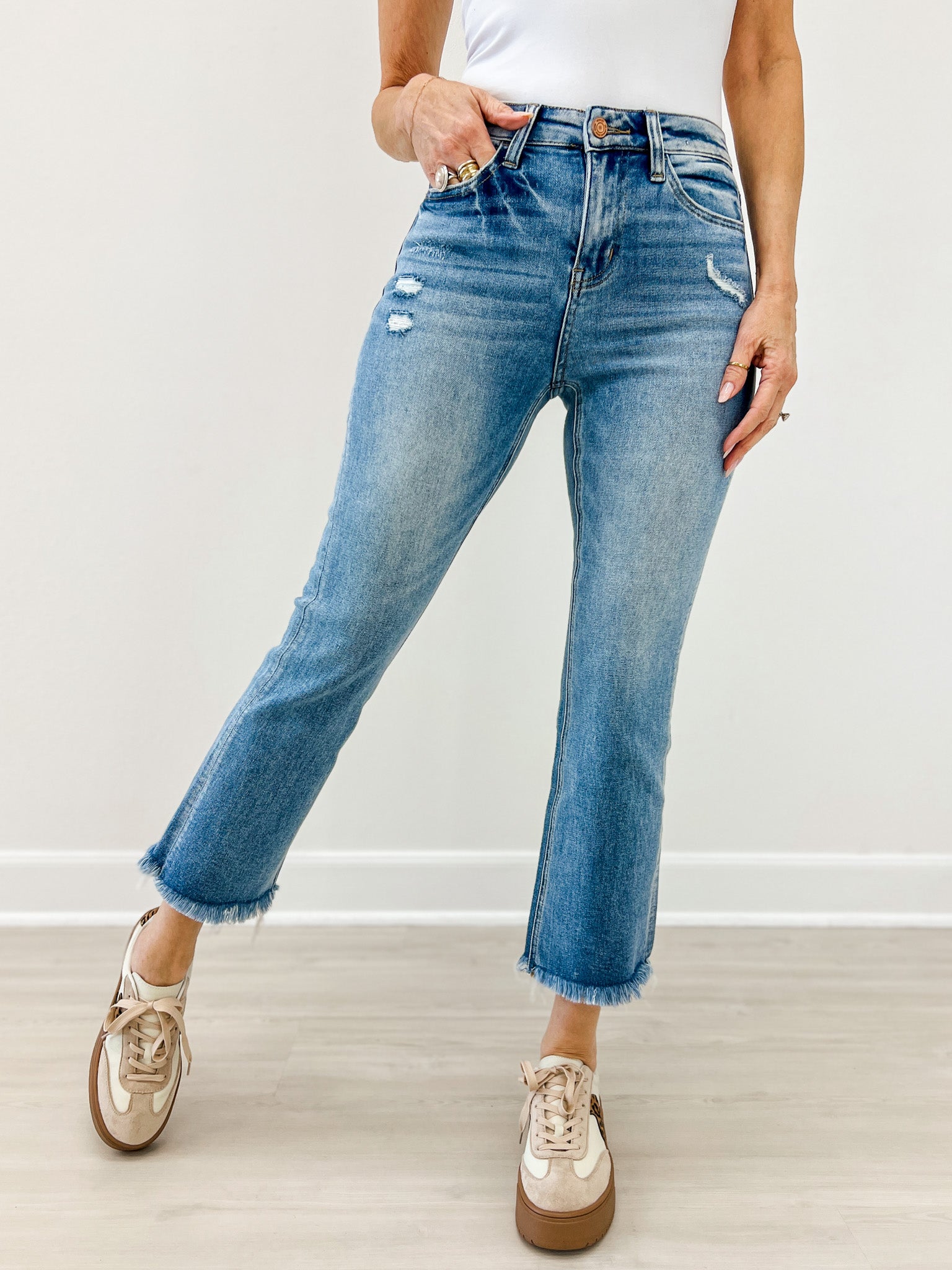 Vervet Downtown Darling High-Rise Kick Flare Jean