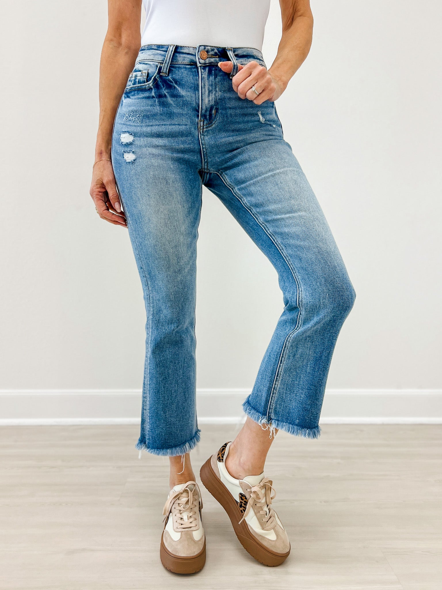 Vervet Downtown Darling High-Rise Kick Flare Jean