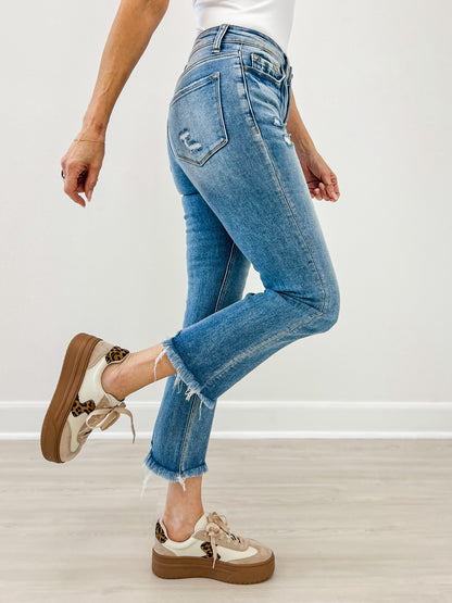 Vervet Downtown Darling High-Rise Kick Flare Jean