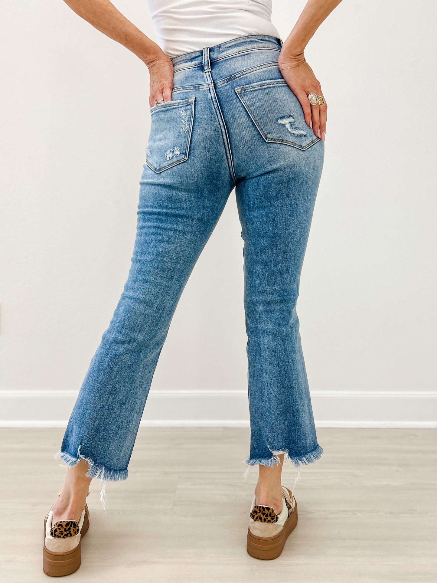 Vervet Downtown Darling High-Rise Kick Flare Jean