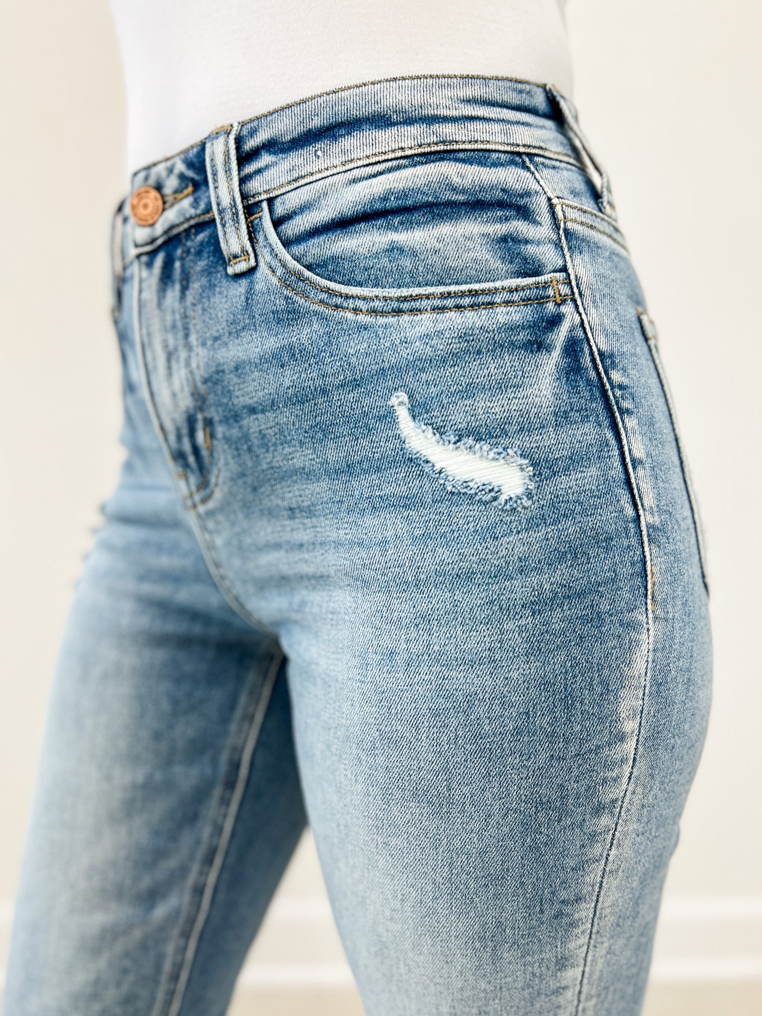 Vervet Downtown Darling High-Rise Kick Flare Jean