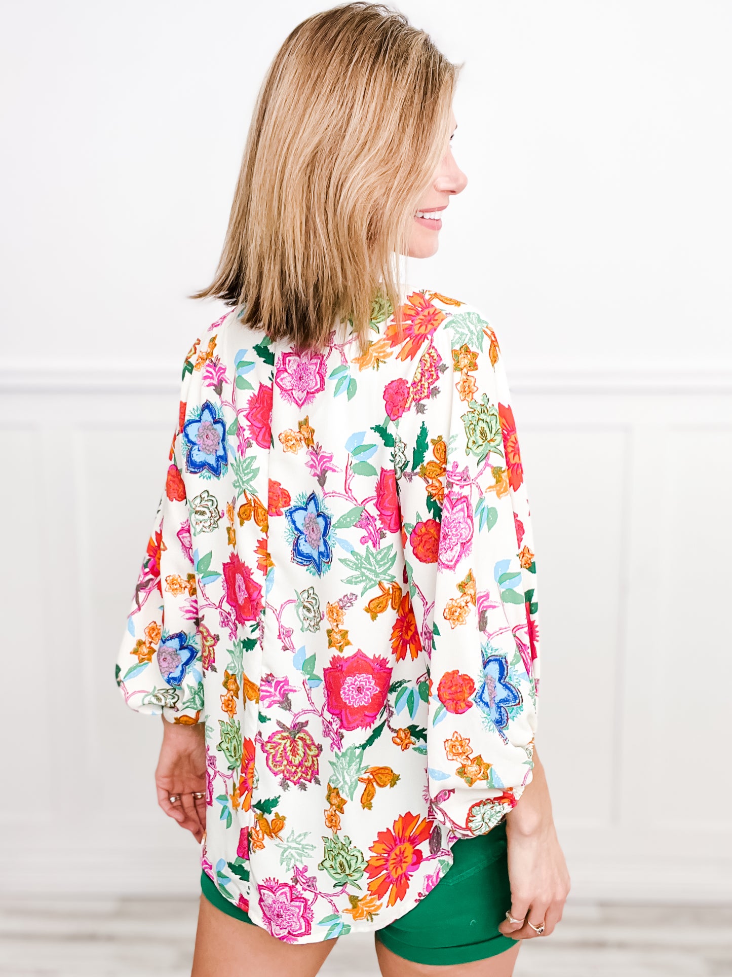 Enchanted Meadow Long Sleeve Woven Top