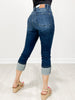 Judy Blue NIRVANA High-Waist Double Waist Band Capri Jeans