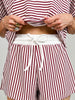 Striped Collared Top & Shorts Set