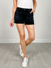 Washed Black Utility Pocket Denim Shorts