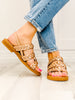 Blowfish Awluv Faux Leather Sandals in Rose Gold